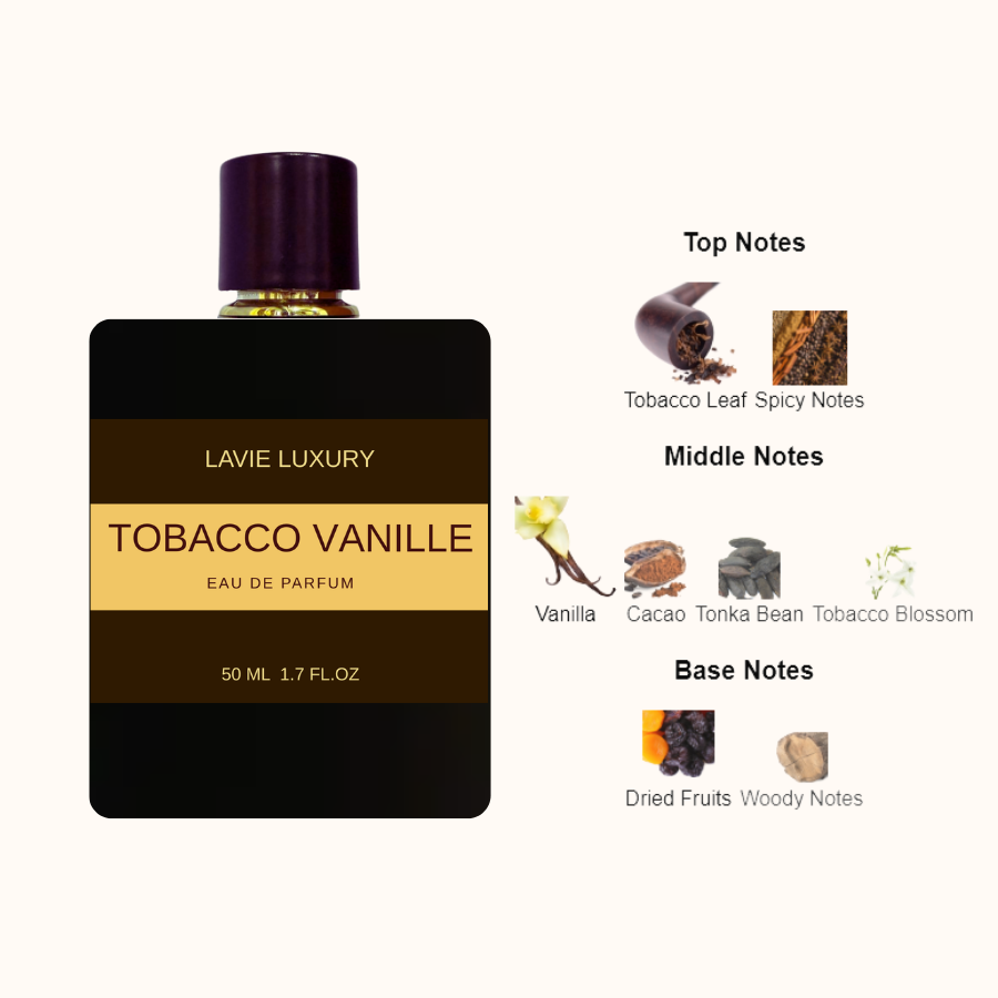 Lavie Tobacco Vanilla – Warm Spicy Tobacco Gourmand Eau de Parfum (Unisex)