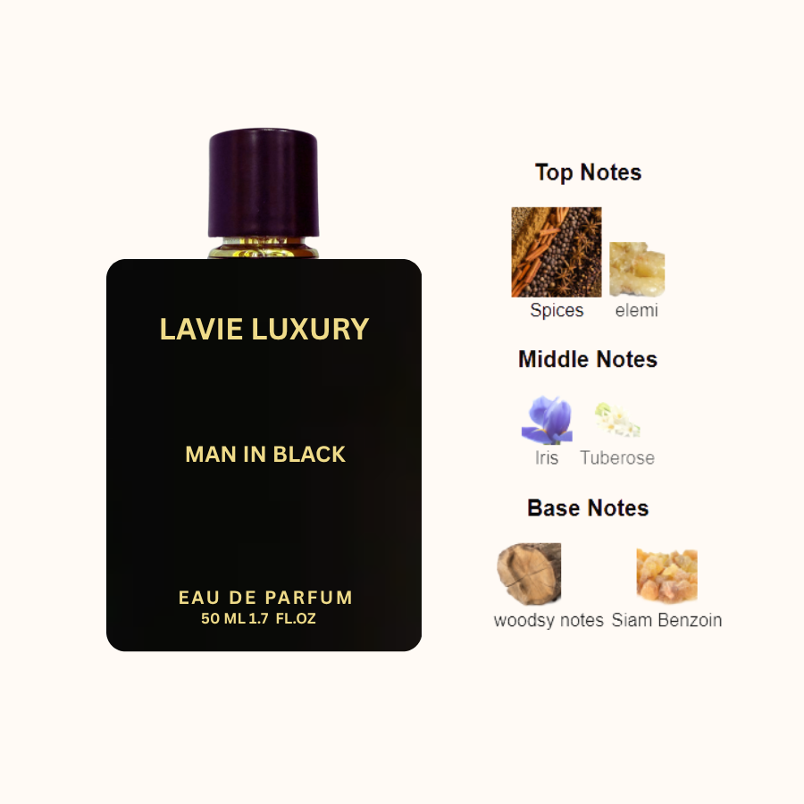 Lavie Man in Black – Intense Spicy Amber Eau de Parfum for Men