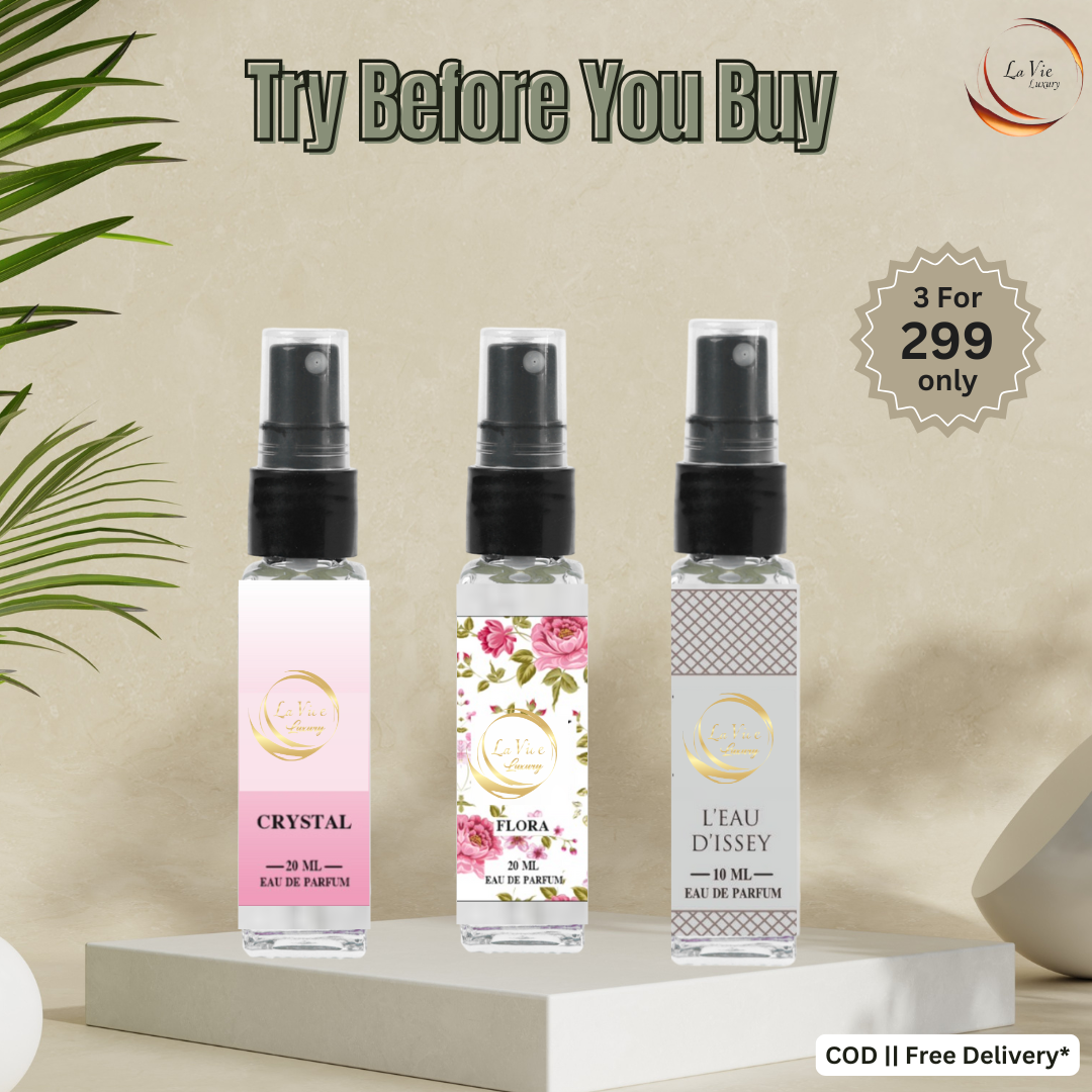 Trial Pack Of - CRYSTAL, GUCCI FLORA AND L'EAU DISSEY