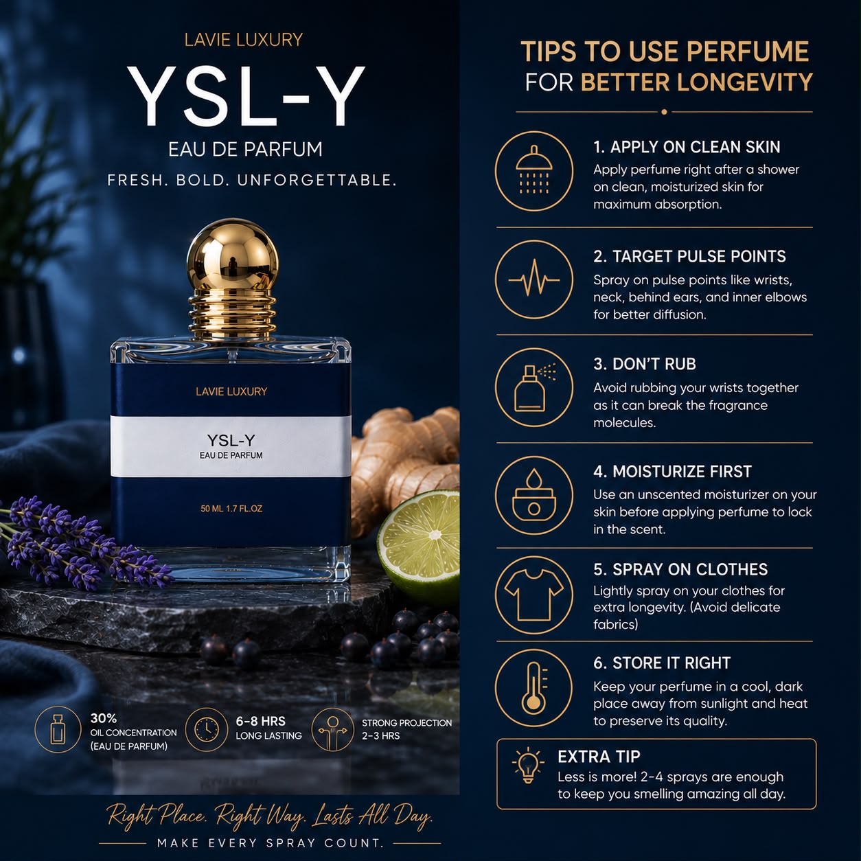 Lavie YSL Y – Fresh Woody Aromatic Eau de Parfum for Men