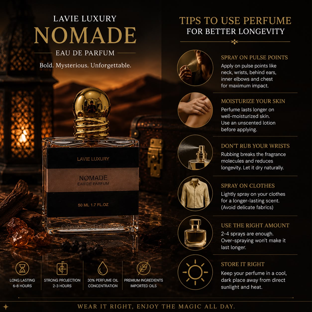 Lavie Nomade – Intense Rose Oud Eau de Parfum (Unisex)