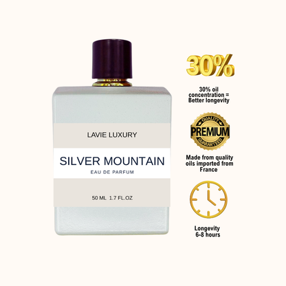 Lavie Silver Mountain – Fresh Musky Citrus Eau de Parfum (Unisex)