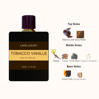 Lavie Tobacco Vanilla – Warm Spicy Tobacco Gourmand Eau de Parfum (Unisex)