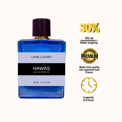 Lavie Hawas – Fresh Aquatic Sweet Eau de Parfum for Men
