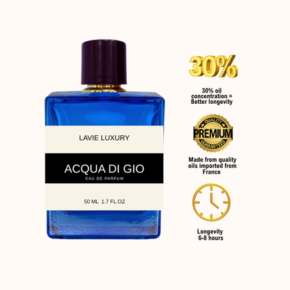 Lavie Acqua Di Gio – Fresh Marine Citrus Eau de Parfum for Men