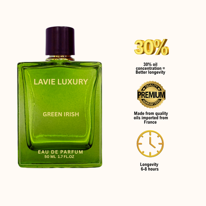 Lavie Green Irish – Fresh Green Woody Eau de Parfum for Men