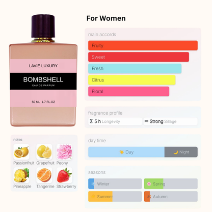 Lavie Bombshell – Fruity Floral Fresh Eau de Parfum for Women