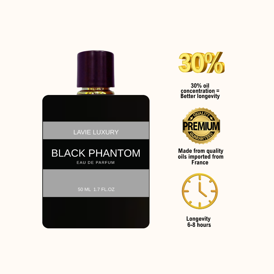 Lavie Black Phantom – Dark Gourmand Coffee Eau de Parfum (Unisex)