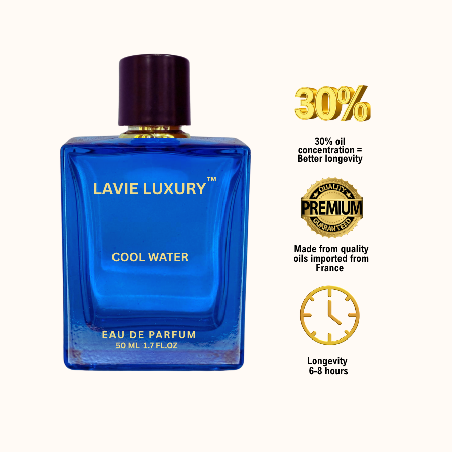 Lavie Cool Water Intense – Fresh Sweet Aquatic Eau de Parfum for Men