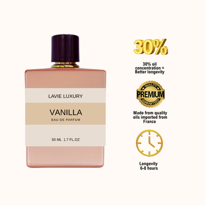 Lavie Vanilla – Intense Creamy Vanilla Eau de Parfum (Unisex)
