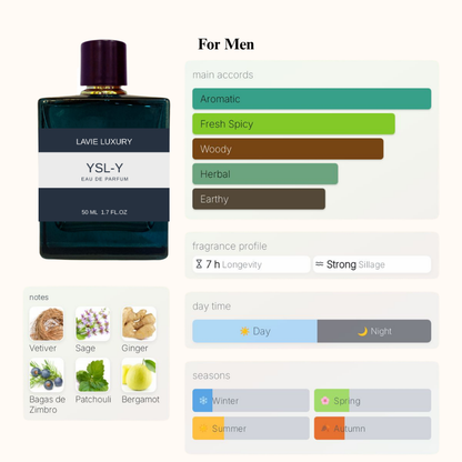 Lavie YSL Y – Fresh Woody Aromatic Eau de Parfum for Men