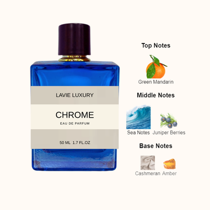Lavie Chrome – Fresh Citrus Aquatic Eau de Parfum for Men