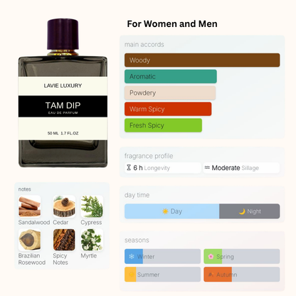 Lavie Tam Dip – Creamy Woody Sandalwood Eau de Parfum (Unisex)