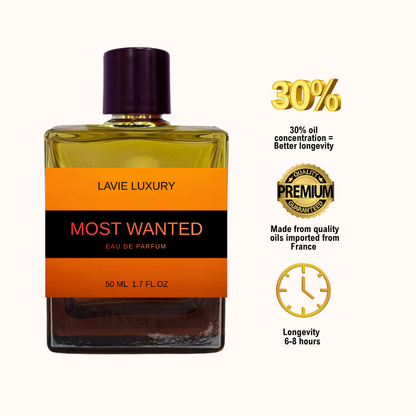 Lavie Most Wanted – Sweet Spicy Amber Eau de Parfum for Men