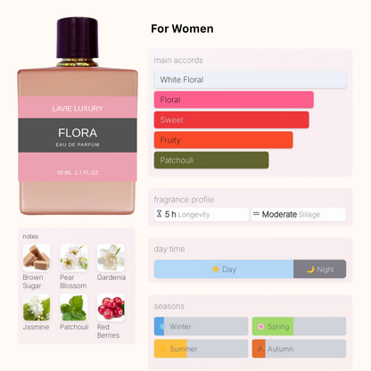 Lavie Flora – Elegant Floral Fruity Eau de Parfum for Women