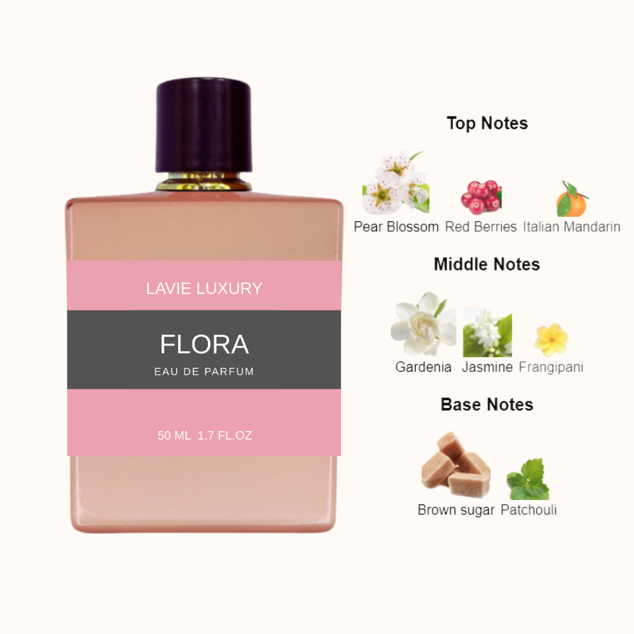 Lavie Flora – Elegant Floral Fruity Eau de Parfum for Women