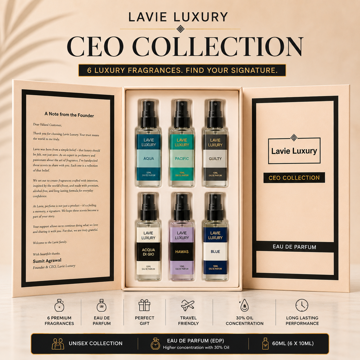 CEO Collection Discovery Set – 6 Executive Luxury Fragrances in One Box