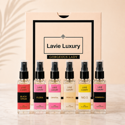 Gorgeous Lady Collection Discovery Set – 6 Luxury Fragrances for Every Woman