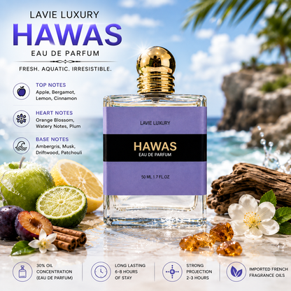 Lavie Hawas – Fresh Aquatic Sweet Eau de Parfum for Men