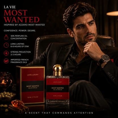 Lavie Most Wanted – Sweet Spicy Amber Eau de Parfum for Men