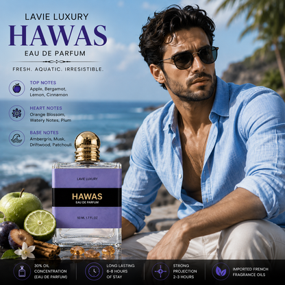 Lavie Hawas – Fresh Aquatic Sweet Eau de Parfum for Men