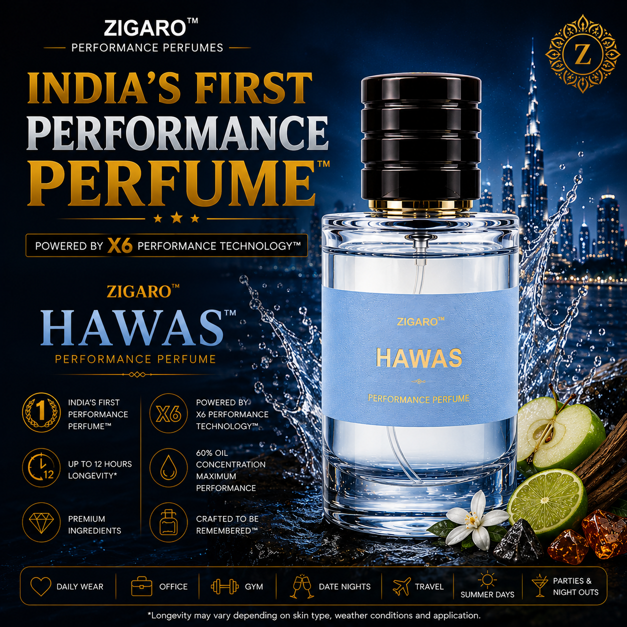 Zigaro Hawas™ Performance Perfume for Men