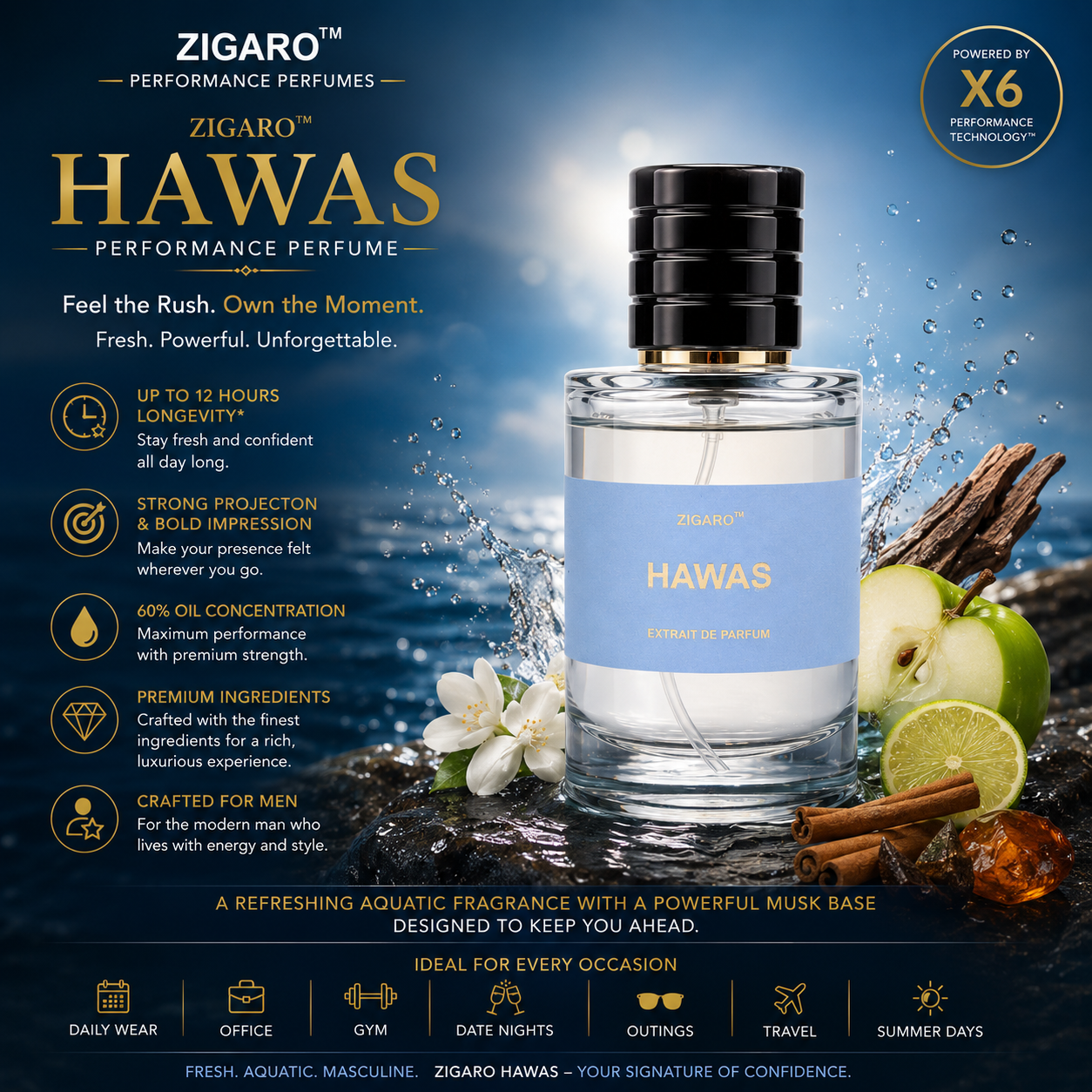Zigaro Hawas™ Performance Perfume for Men