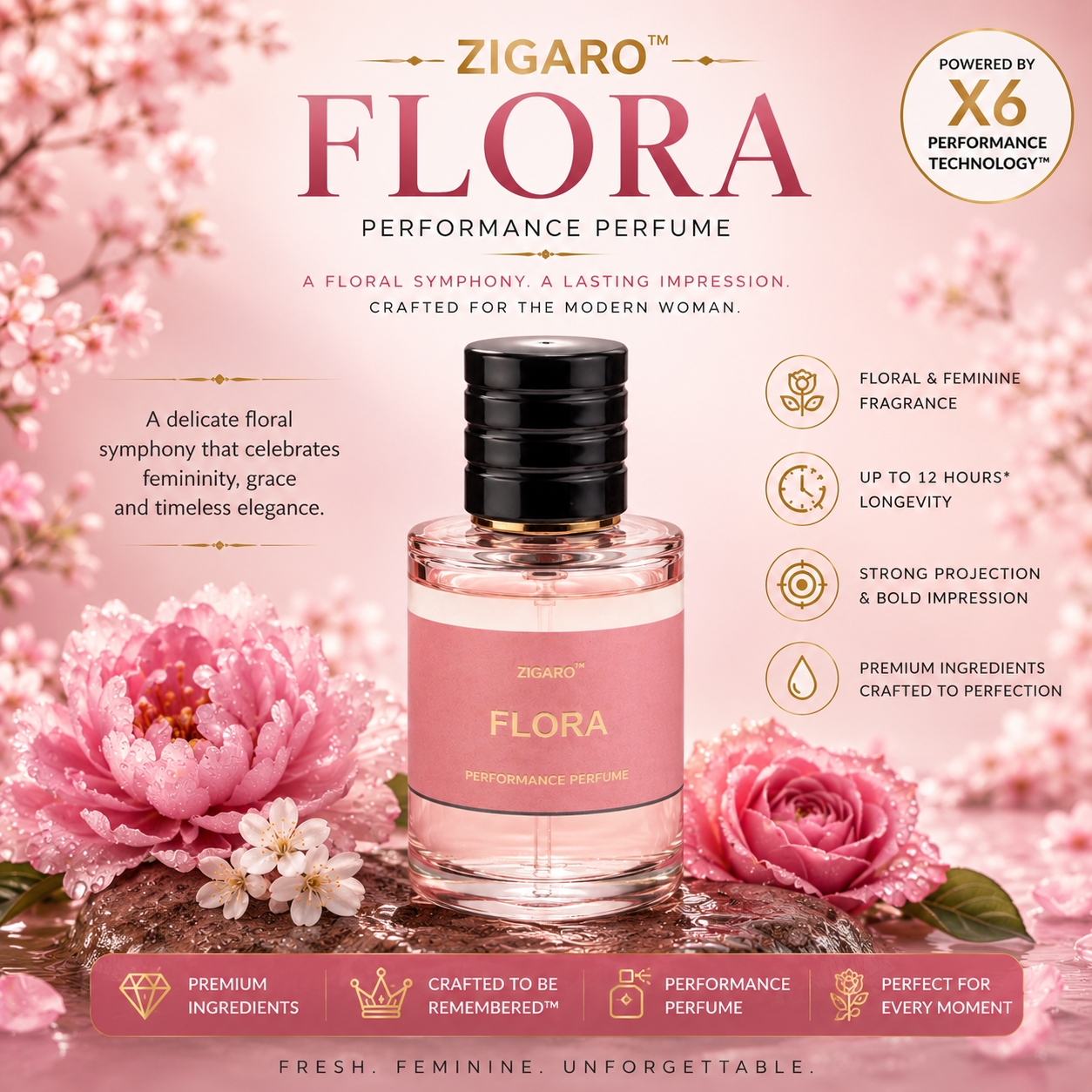 Zigaro™ Flora Performance Perfume for Women