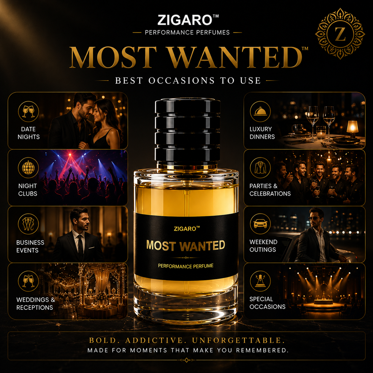 Zigaro™ Most Wanted – Performance Perfume for Men