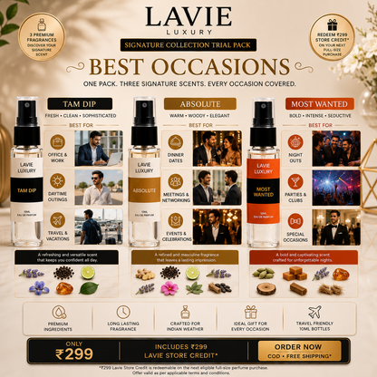Signature Collection Trial Pack –Tam Dip, Absolute and, Most Wanted | 3 × 10ml Premium Perfumes