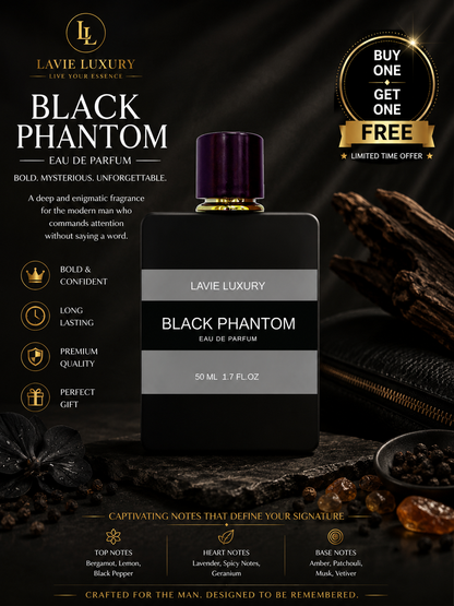 Lavie Black Phantom – Dark Gourmand Coffee Eau de Parfum (Unisex)