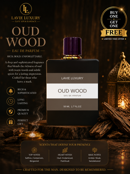 Lavie Oud Wood – Smooth Woody Oud Eau de Parfum (Unisex)