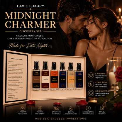 Midnight Charmer Discovery Set – 6 Luxury Fragrances for Unforgettable Nights