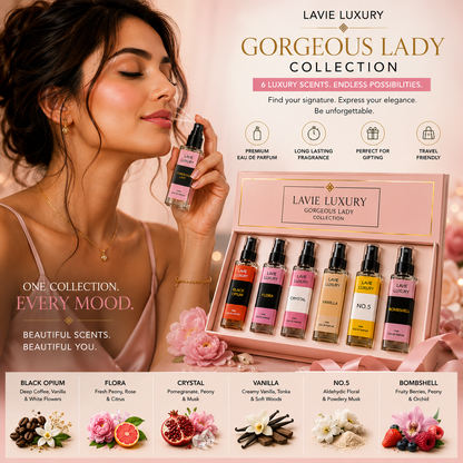 Gorgeous Lady Collection Discovery Set – 6 Luxury Fragrances for Every Woman