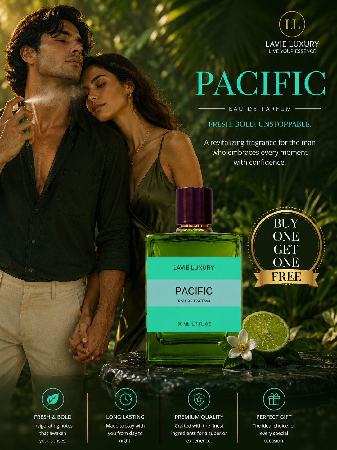 Lavie Pacific – Fresh Citrus Aromatic Eau de Parfum (Unisex)