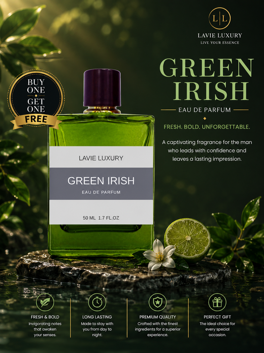 Lavie Green Irish – Fresh Green Woody Eau de Parfum for Men