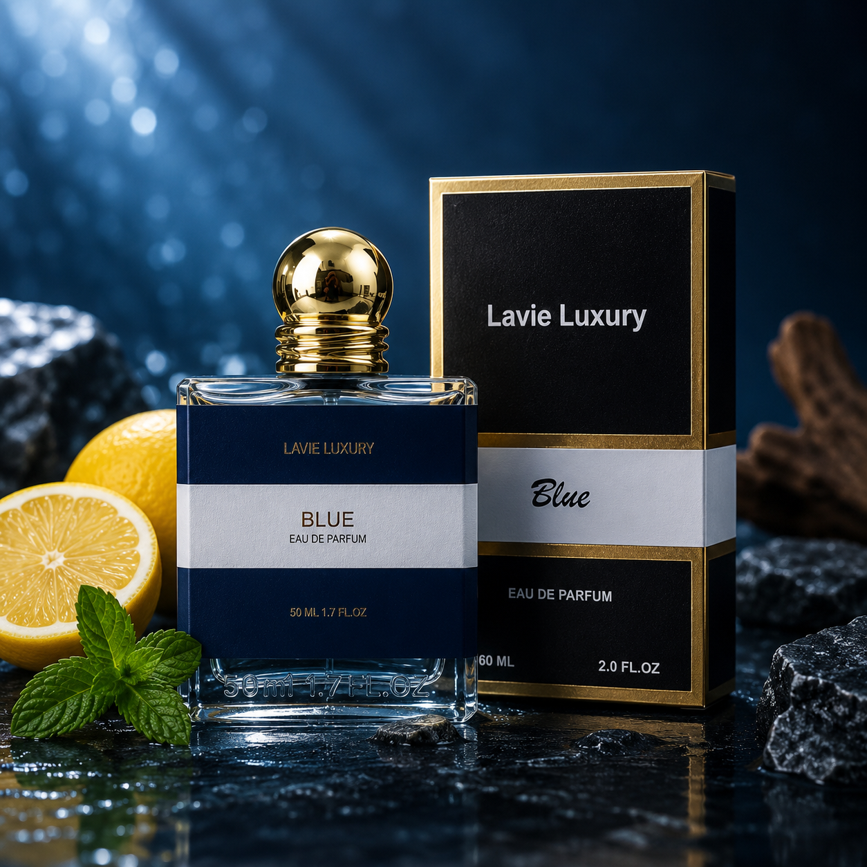 Lavie Bleu – Fresh Woody Aromatic Eau de Parfum for Men