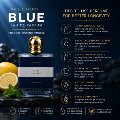 Lavie Bleu – Fresh Woody Aromatic Eau de Parfum for Men