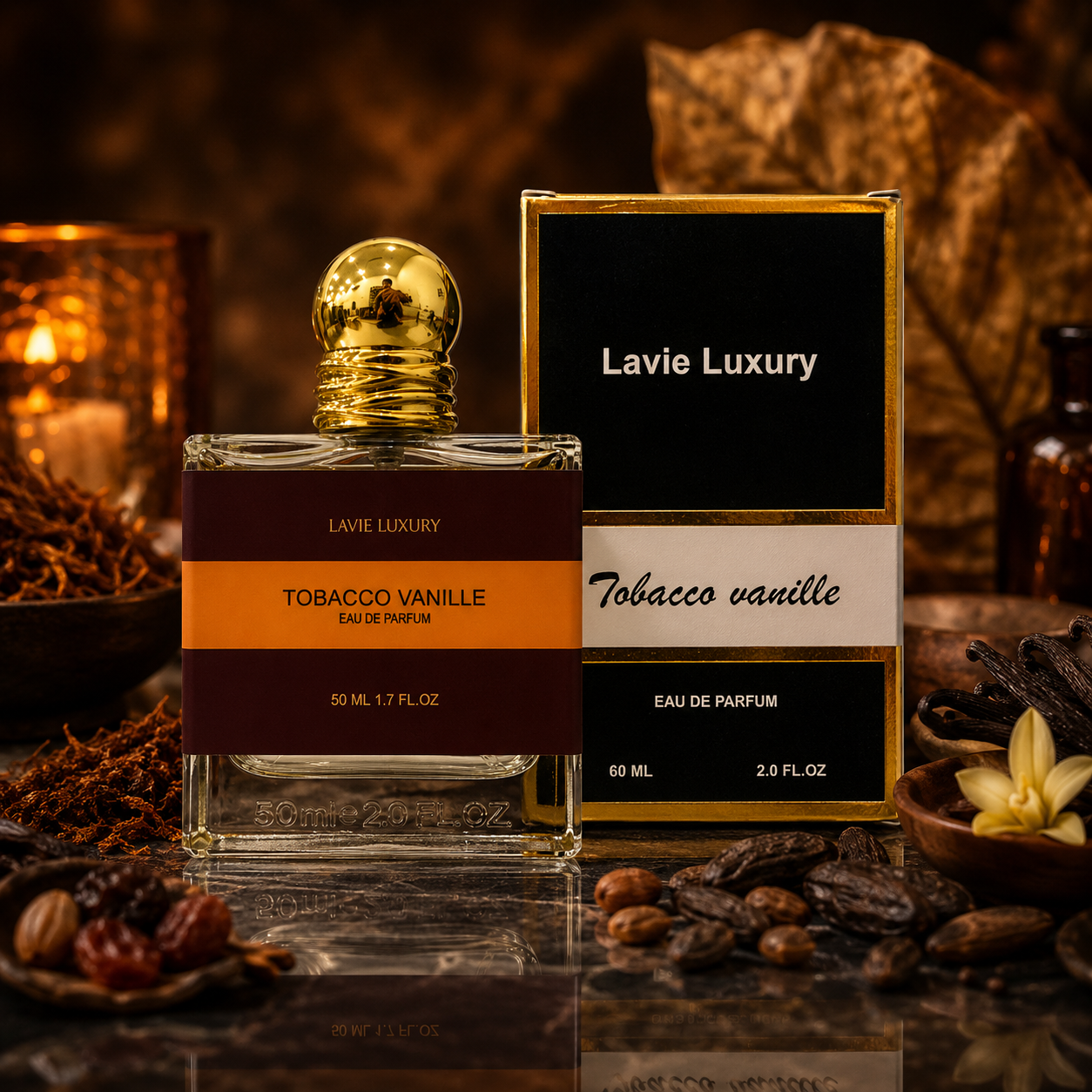 Lavie Tobacco Vanilla – Warm Spicy Tobacco Gourmand Eau de Parfum (Unisex)