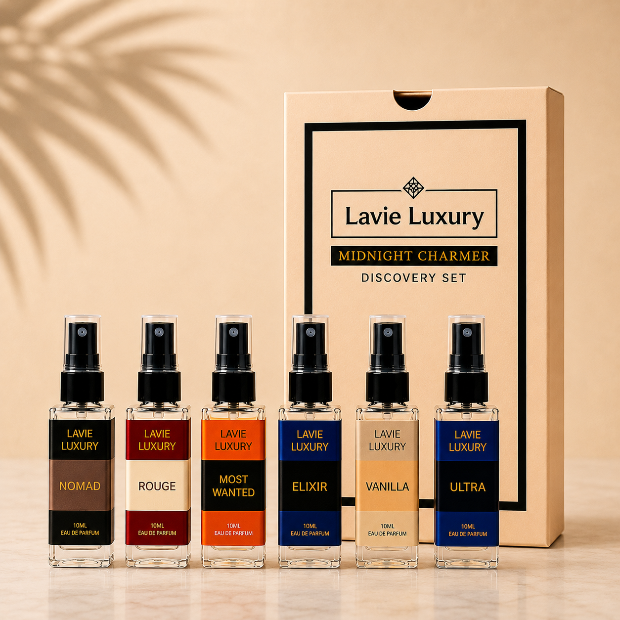 Midnight Charmer Discovery Set – 6 Luxury Fragrances for Unforgettable Nights