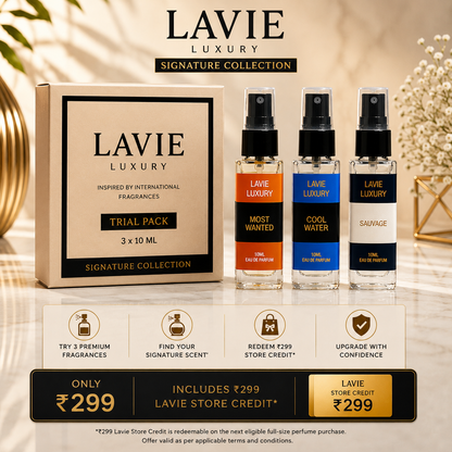 Signature Collection Trial Pack – Most Wanted, Cool Water, and Sauvage | 3 × 10ml Premium Perfumes