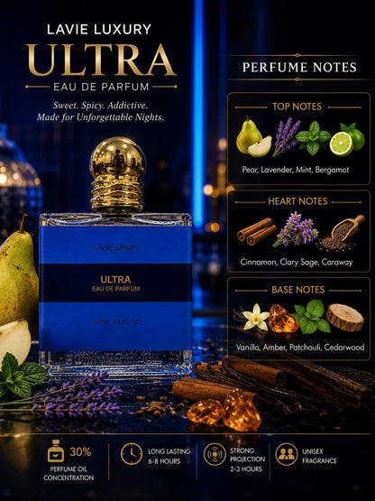 Lavie Ultra – Sweet Spicy Amber Eau de Parfum for Men