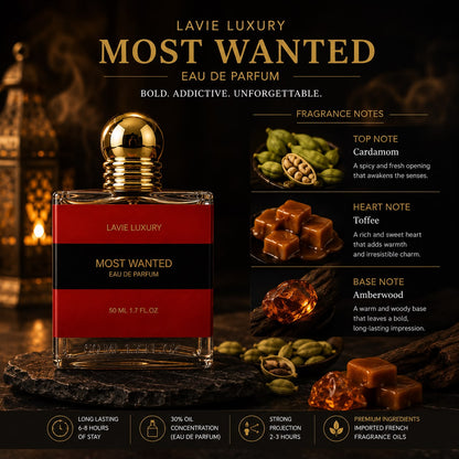 Lavie Most Wanted – Sweet Spicy Amber Eau de Parfum for Men