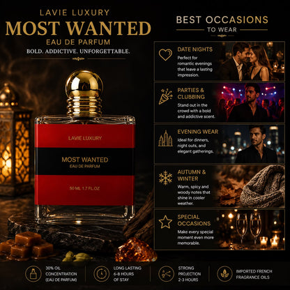 Lavie Most Wanted – Sweet Spicy Amber Eau de Parfum for Men