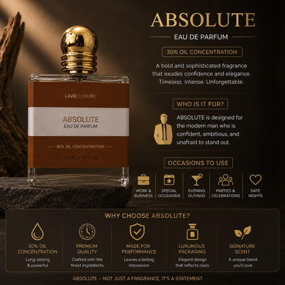 Lavie Absolute – Smoky Woody Leather Eau de Parfum for Men