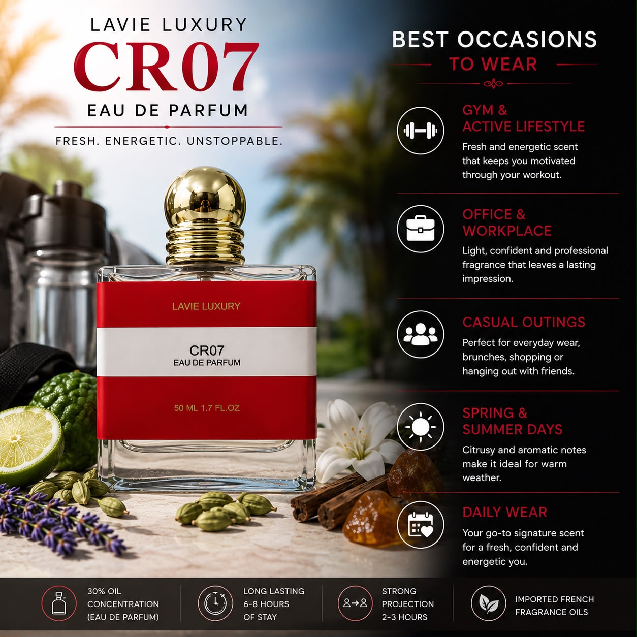 Lavie CR07 – Fresh Aromatic Woody Eau de Parfum for Men