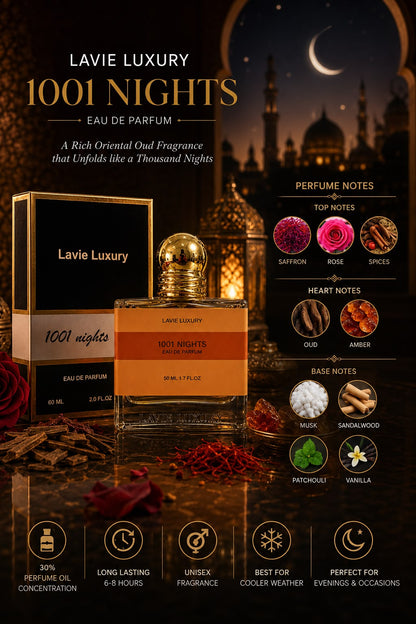 Lavie 1001 Nights – Rich Oriental Oud Eau de Parfum (Unisex)