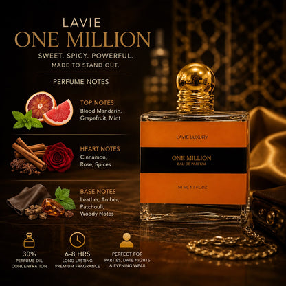 Lavie One Million – Sweet Spicy Leather Eau de Parfum for Men