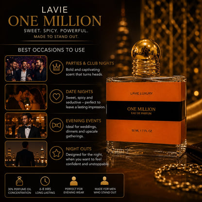 Lavie One Million – Sweet Spicy Leather Eau de Parfum for Men