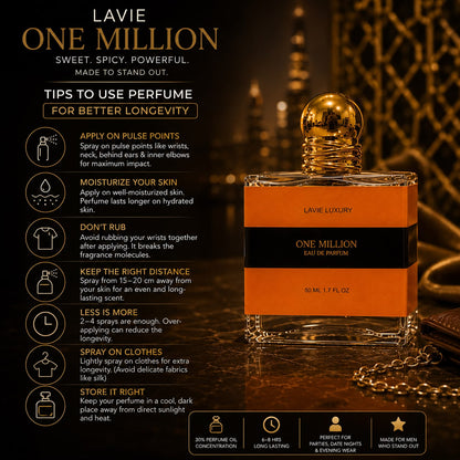 Lavie One Million – Sweet Spicy Leather Eau de Parfum for Men